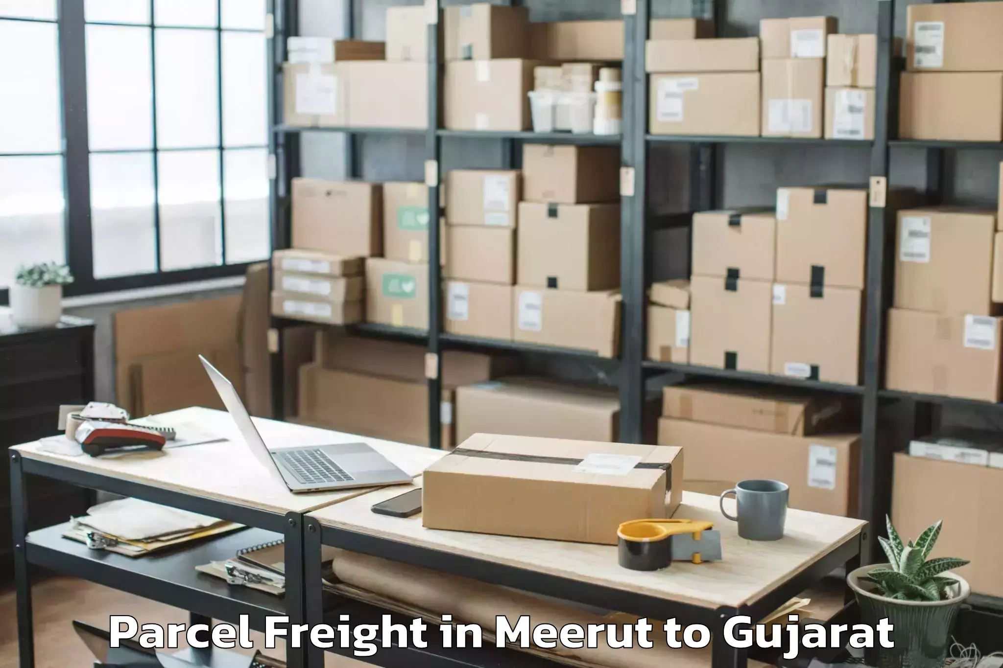 Easy Meerut to Sanand Parcel Freight Booking